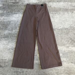 Dear Scarlett Magic Wide Leg Crop Pants Womens Small Brown Stretch New